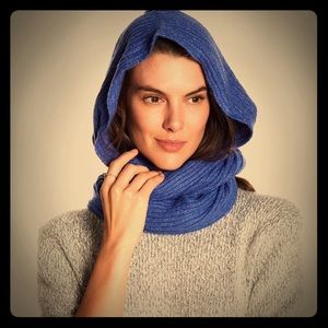 Free People - New Blue hooded infinity scarf